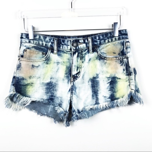 Free People Pants - FREE PEOPLE | Acid Washed Boho Festival Shorts